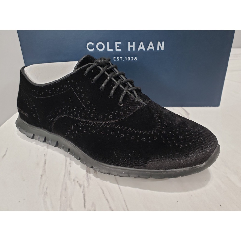 NEW SIZE 6 Cole Haan Zerogrand W08317 Wingtip Velvet Oxford Shoes Women Suede